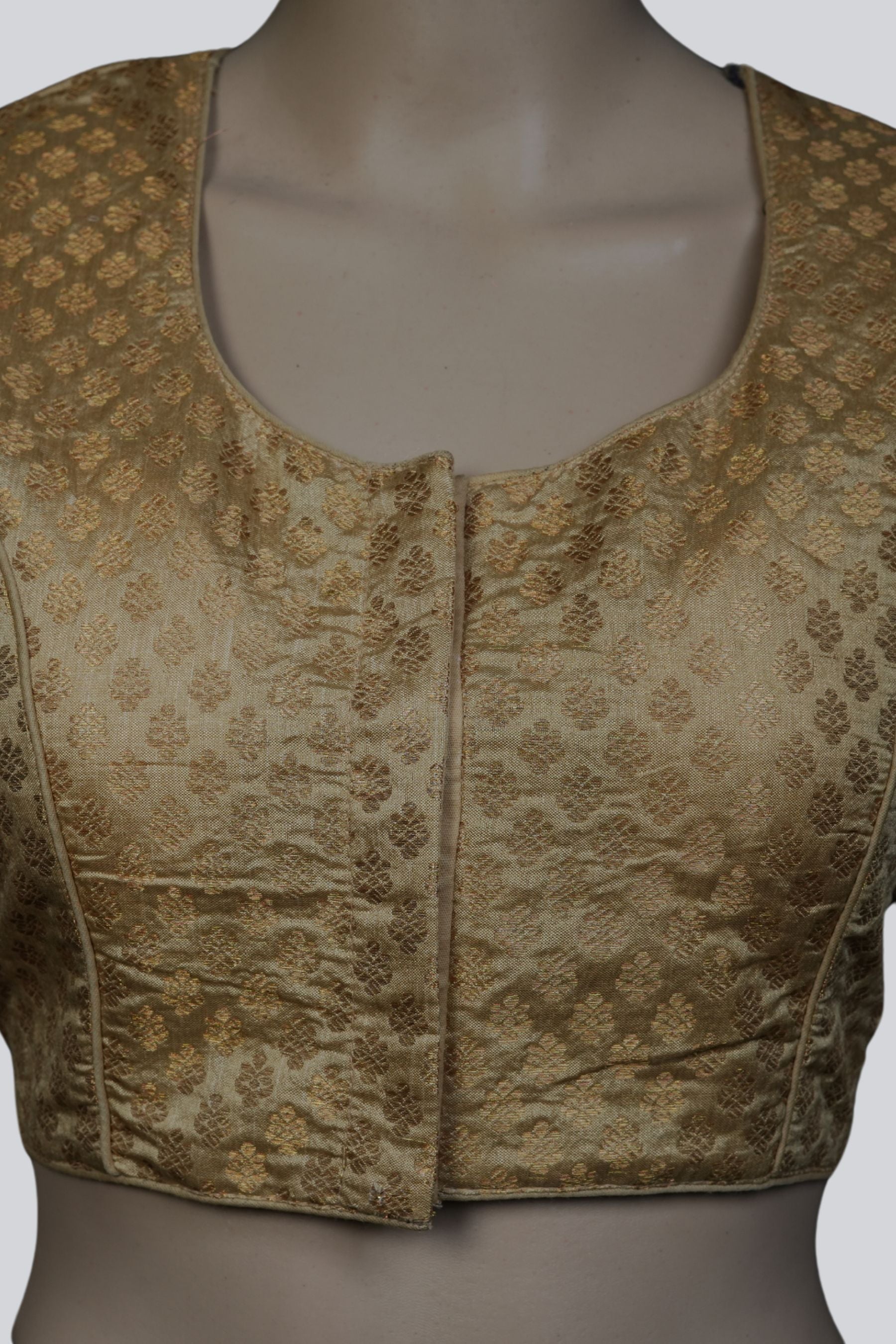 Brocade Bliss - Chic, Handcrafted Blouses for Modern Glam at JCSFashions Blouse JCS Fashions Golden 44