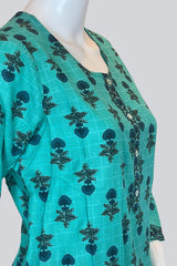 Chic : Branded Kurthis - Long Kurti with Foil Print |JCSFashions