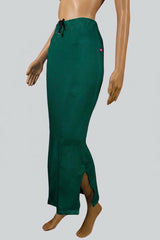 Bottle Green 4-Way Lycra Shapewear Inskirt for Women, Comfort Fit, Midi Length