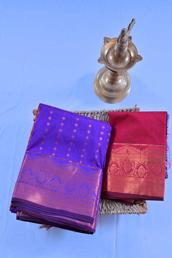 Elegant Grand Pallu Saree with Zari Lines - Traditional Indian Wear