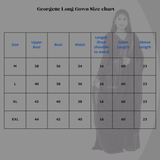 Luxurious Embroidered  Georgette Kurti Gown with Sequin Accents