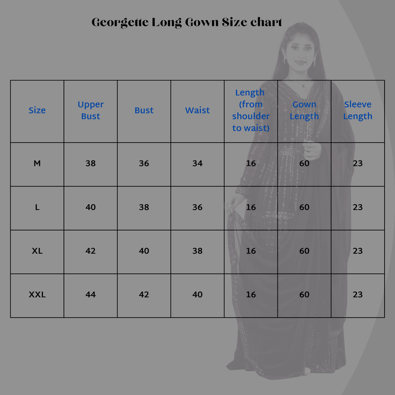 Luxurious Embroidered  Georgette Kurti Gown with Sequin Accents