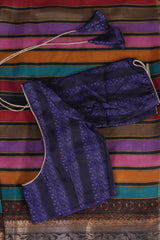 Exquisite Sabhyasachi Lehariya Organza Silk Saree with Kanchi Border