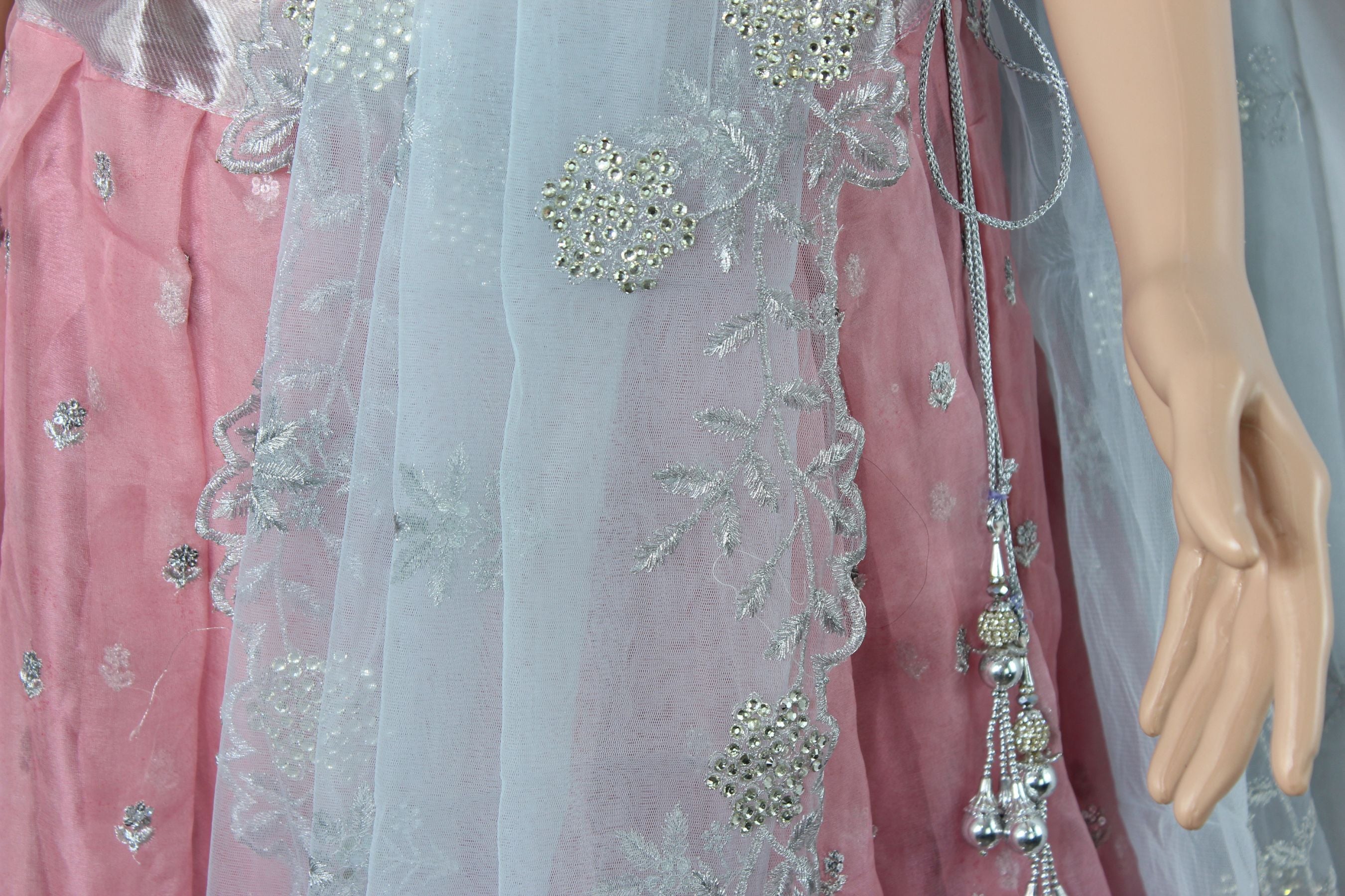 Viscose Thread Worked Kanchipuram Border Lehenga With Blouse LEHANGA JCS Fashions
