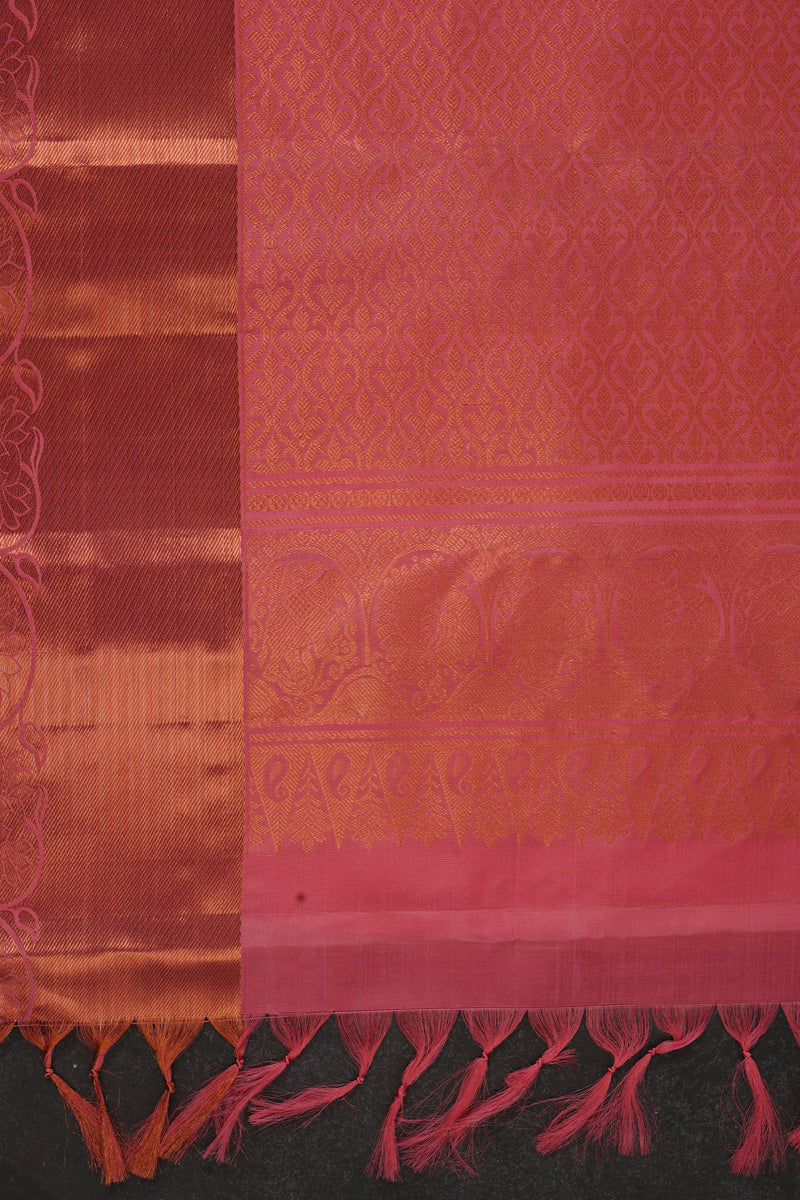 Handcrafted Elegance: Pure Handloom Silk Saree with Unique Border