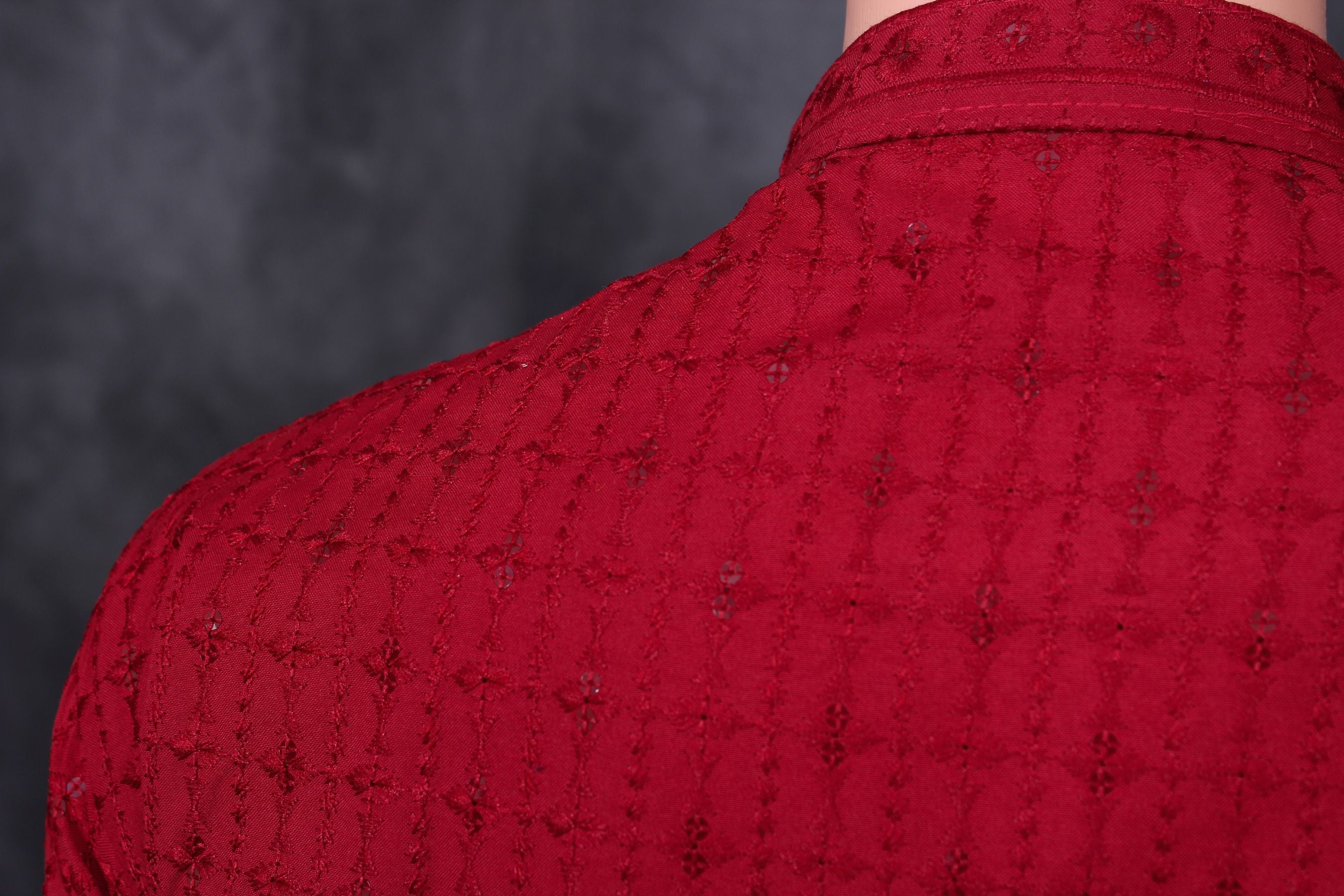 Handcrafted Men's Lakhnavi Kurta with Resham Embroidery - JCS Fashions