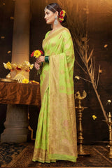 Cotton Shimmer Fabric saree,  saree comes with stone work and grand pallu, designer saree with blouse