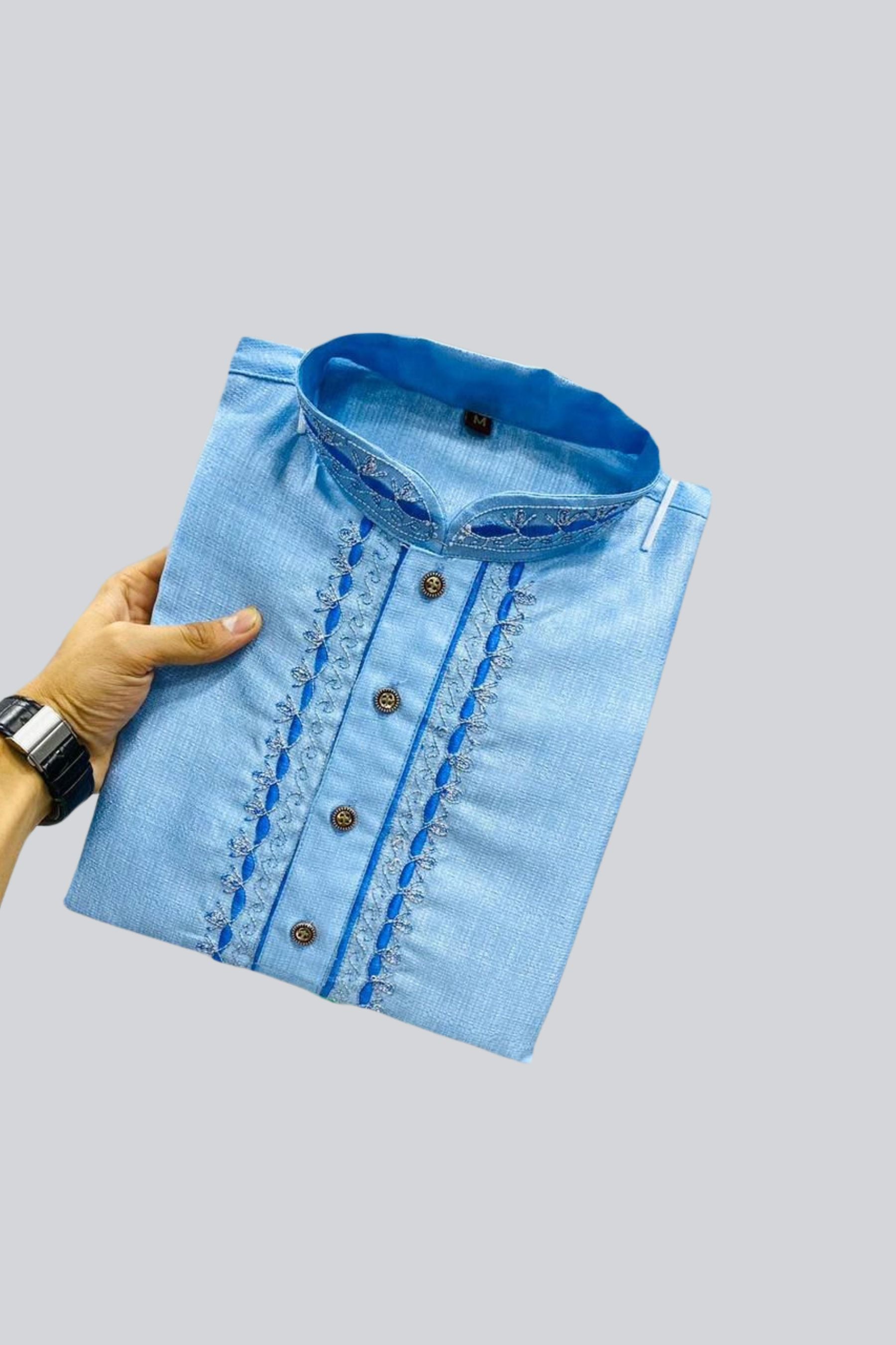 Men's Traditional Corian Silk Kurta - Sophisticated Ethnic Comfort Wear Men JCS Fashions