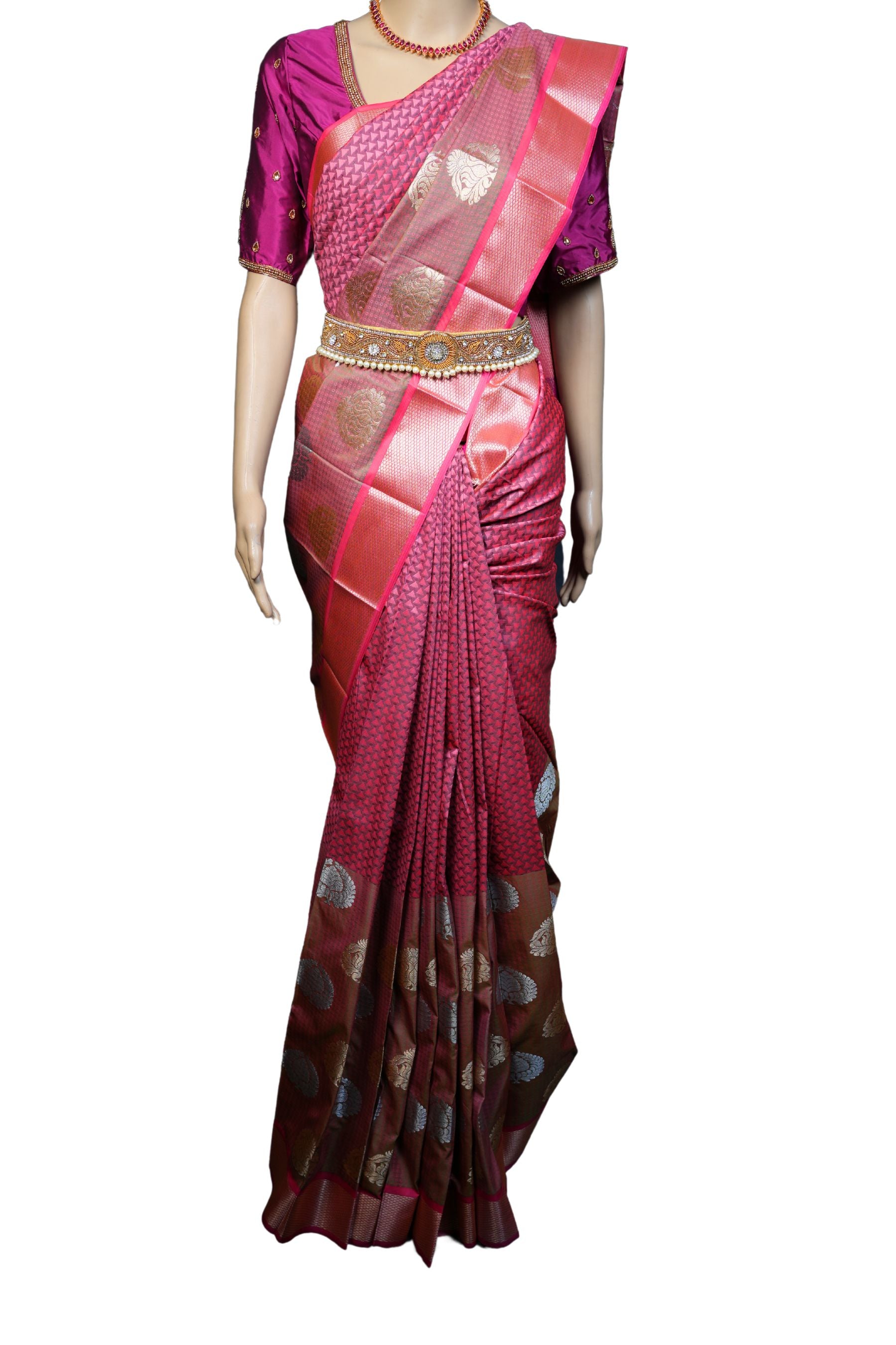 JCSFashions Luxurious Art Silk Saree - Elegant Tradition Redefined Saree JCS Fashions Pink 5.5 meters