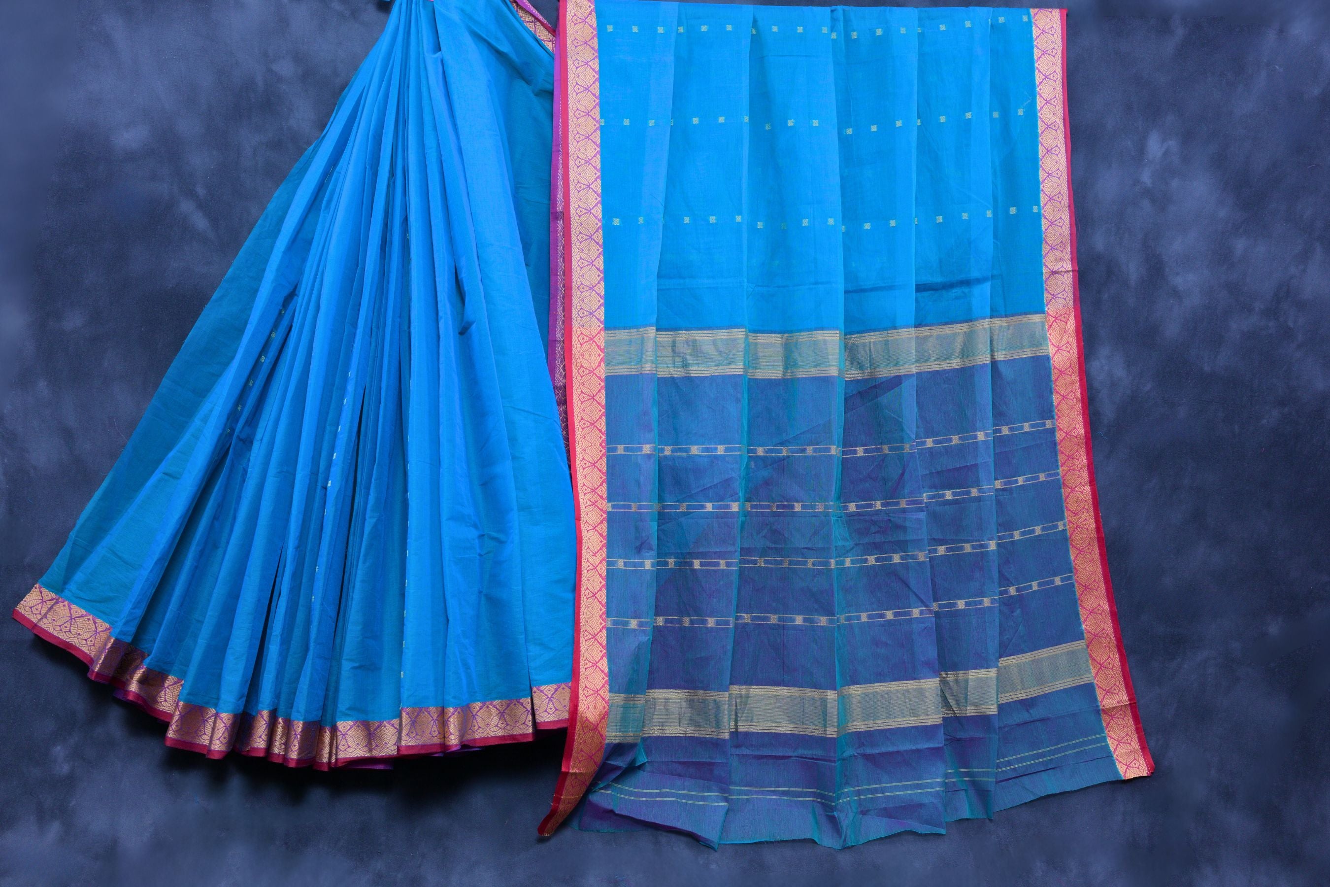 Elegant Cotton Saree - Traditional 6 3/4 Yard Couture by JCSFashions Saree JCS Fashions