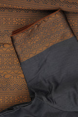 Kanchipuram Semi-Silk Saree with Rising Border & Stitched Blouse