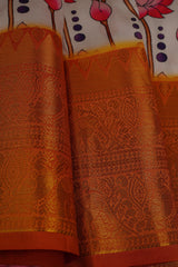 Pichwai Print Designer Saree with Kanchi Border & Indian Artistry