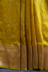 Handloomed Luxury Banarasi Katan Silk Saree with  Antique Jari Work