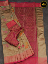 Indian Soft Semi Silk Saree With Fully Stitched Blouse