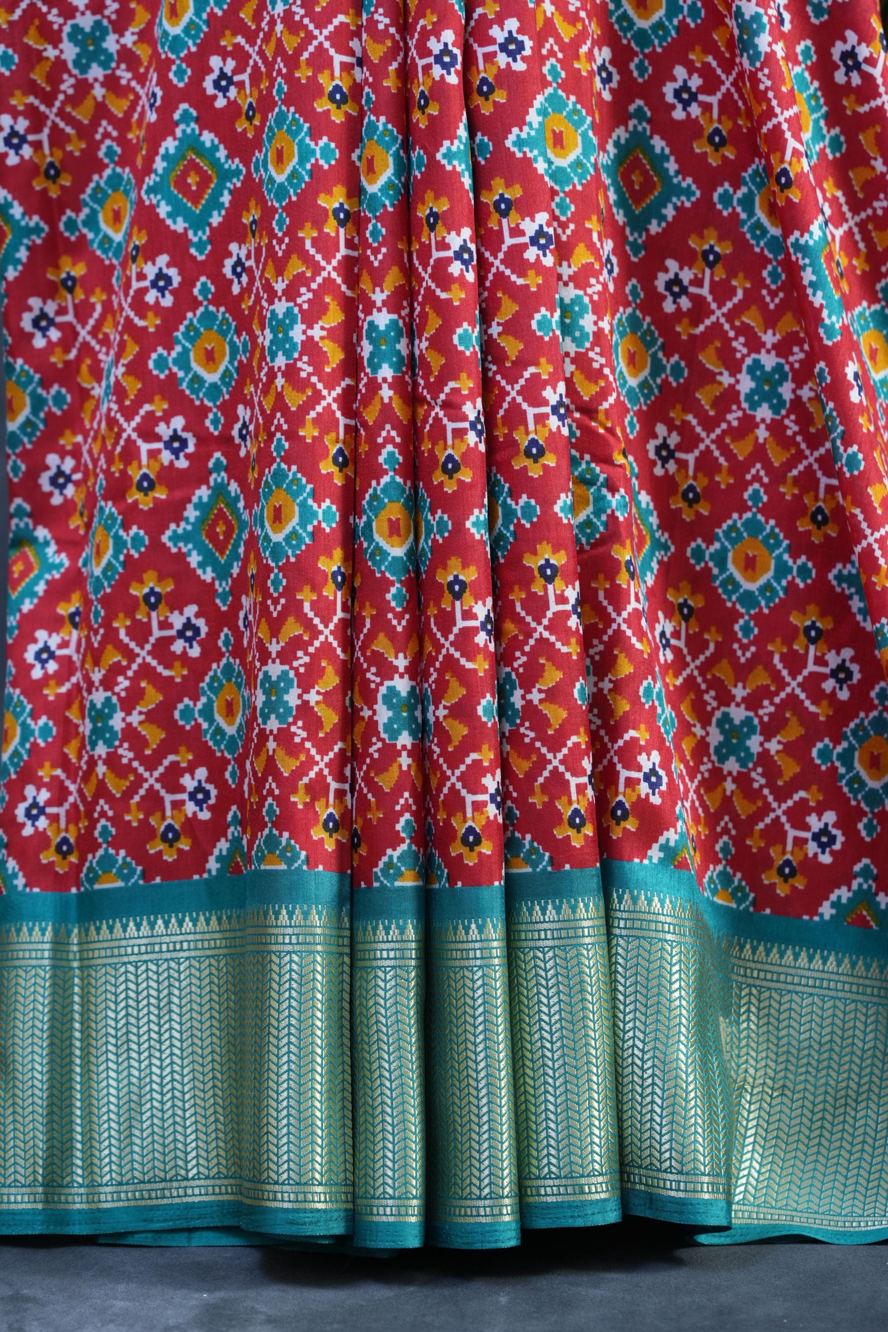 Elegant Kanchipuram Semi-Silk Saree with Ikkat design Saree JCS Fashions
