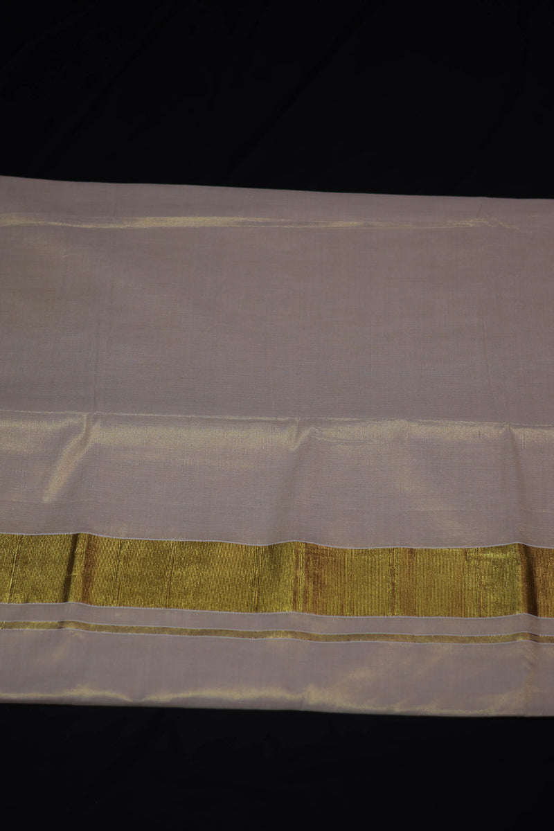 Traditional Kerala Cotton Dhoti, Veshti with gold Zari by JCSFashions - Elegance & Comfort