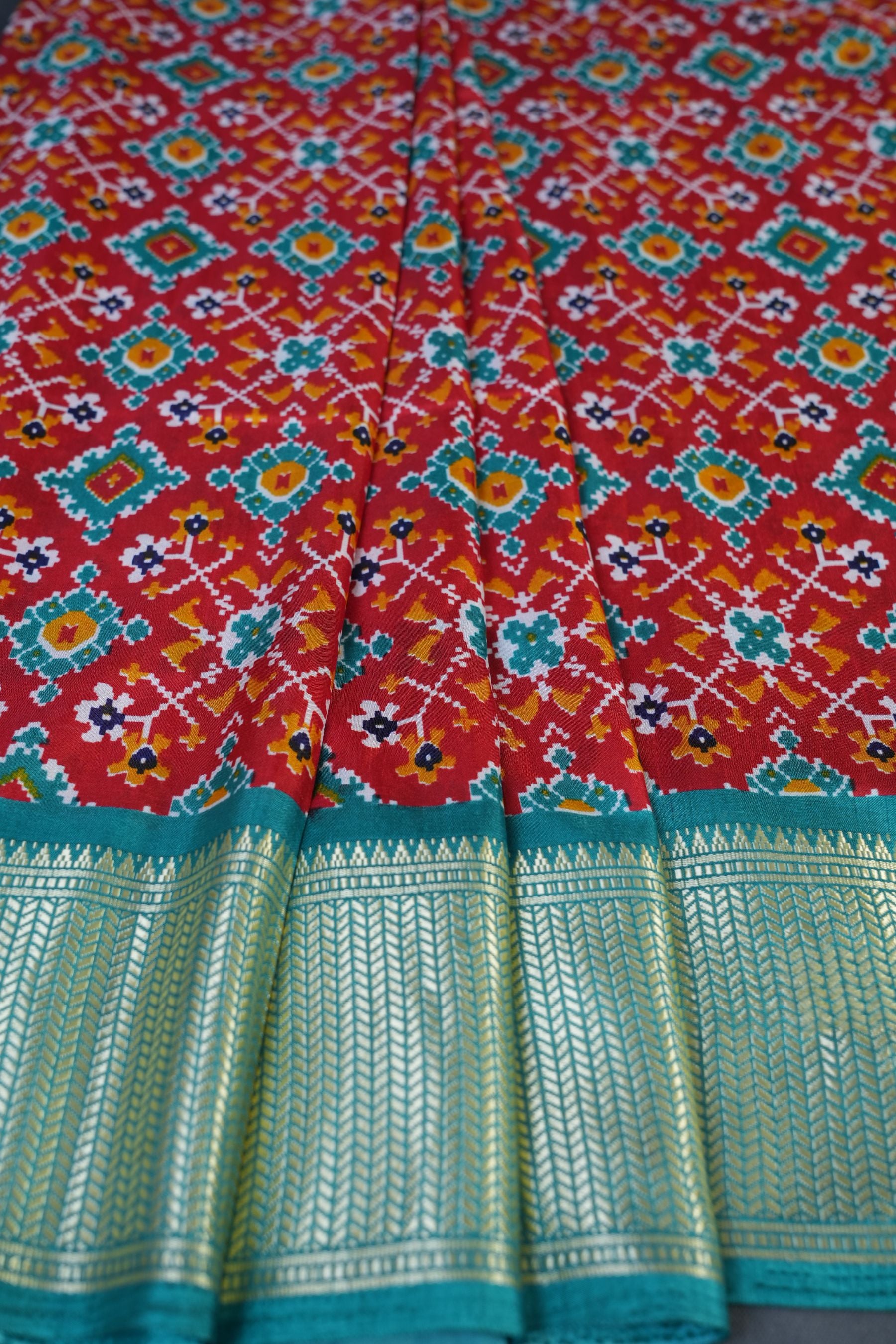 Elegant Kanchipuram Semi-Silk Saree with Ikkat design Saree JCS Fashions