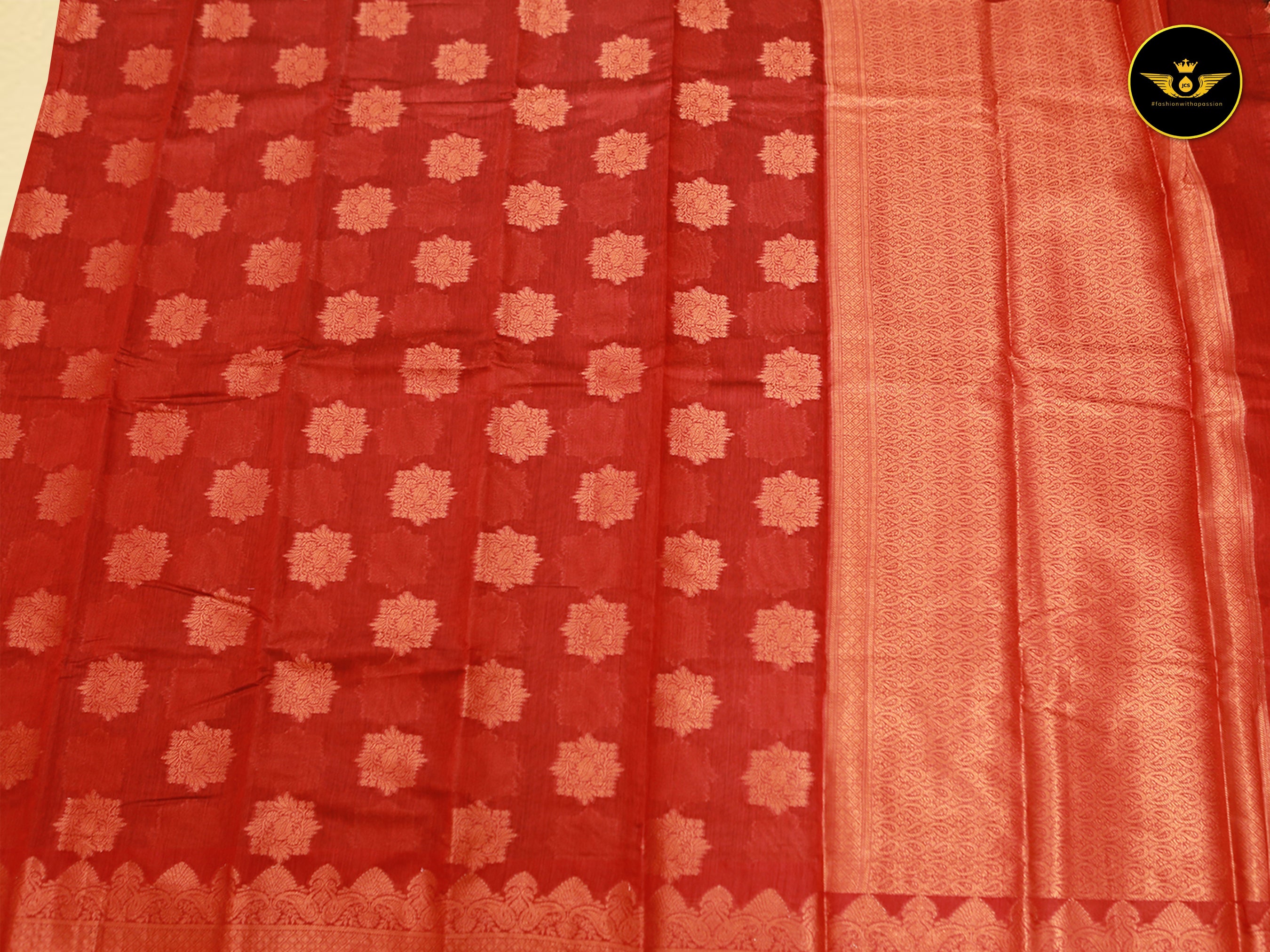 Sophisticated Soft Silk Cotton Sarees With Brocade Blouse SAREE JCS Fashions