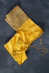 Elegant Handloom Banarasi Tussar Silk Saree - Antique Jari Work Accent