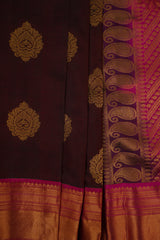 Pure Handloom Silk Saree | Double Warp | with fully Stitched Blouse