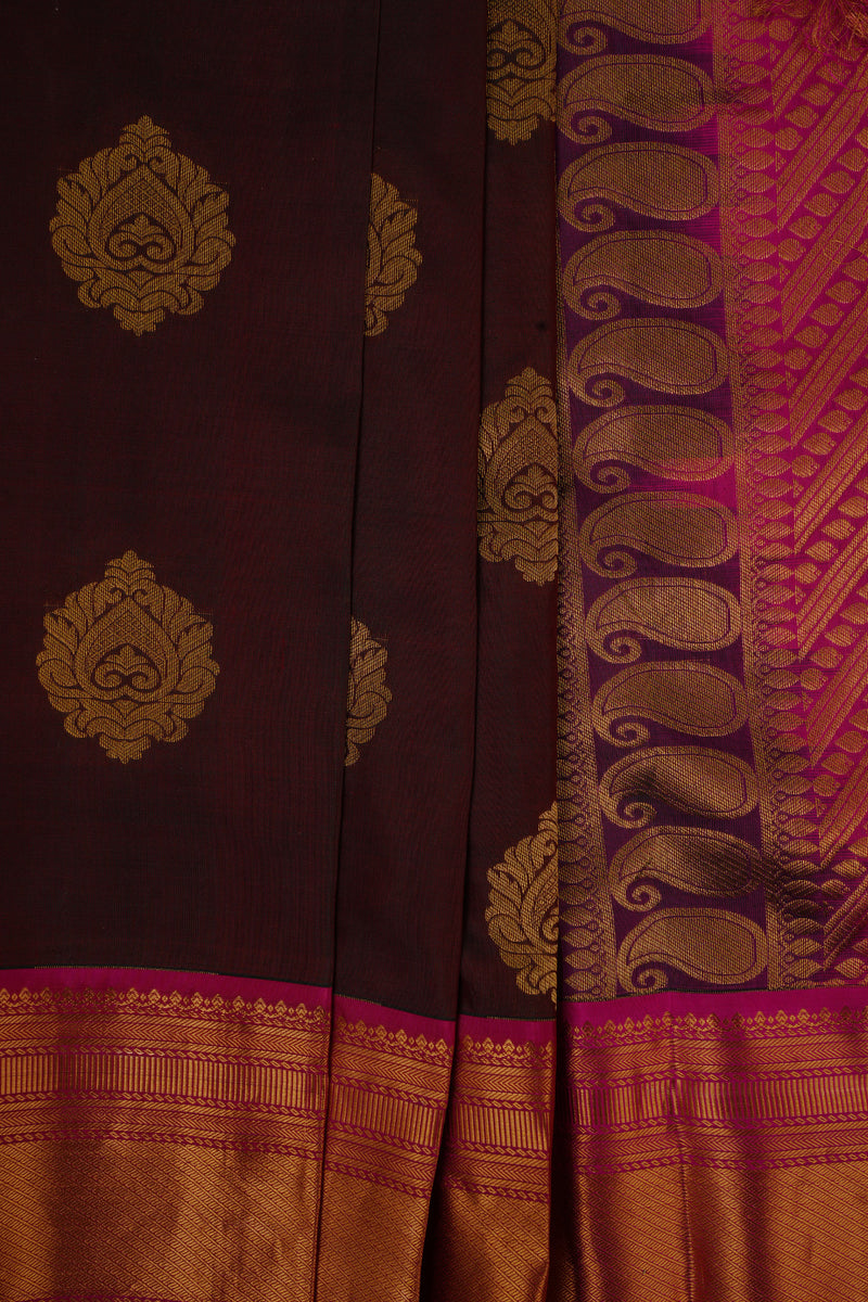 Pure Handloom Silk Saree | Double Warp | with fully Stitched Blouse