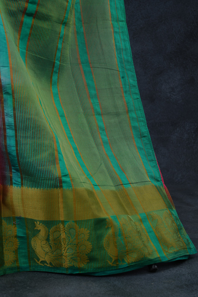 Elegant Semi Tusser Saree embellished with Elephant Motifs