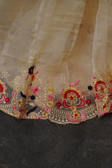 Premium Organza Silk Saree With Fully stitched Satin Bangalori Silk Blouse
