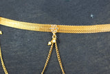 Adjustable Floral Hip Chain with Golden Stones & Beaded Details