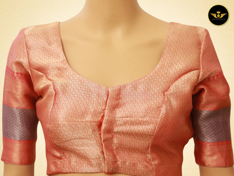 Premium Organza Pattu Saree With Contrast Brocade Blouse