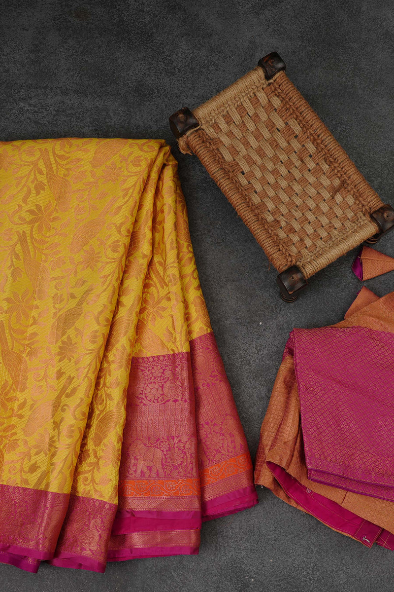 Regal Banarasi Tissue Saree with Jacquard Blouse: Traditional Style