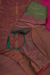 Royal Banarasi Tissue Saree with Green Border - Elegance Meets Comfort