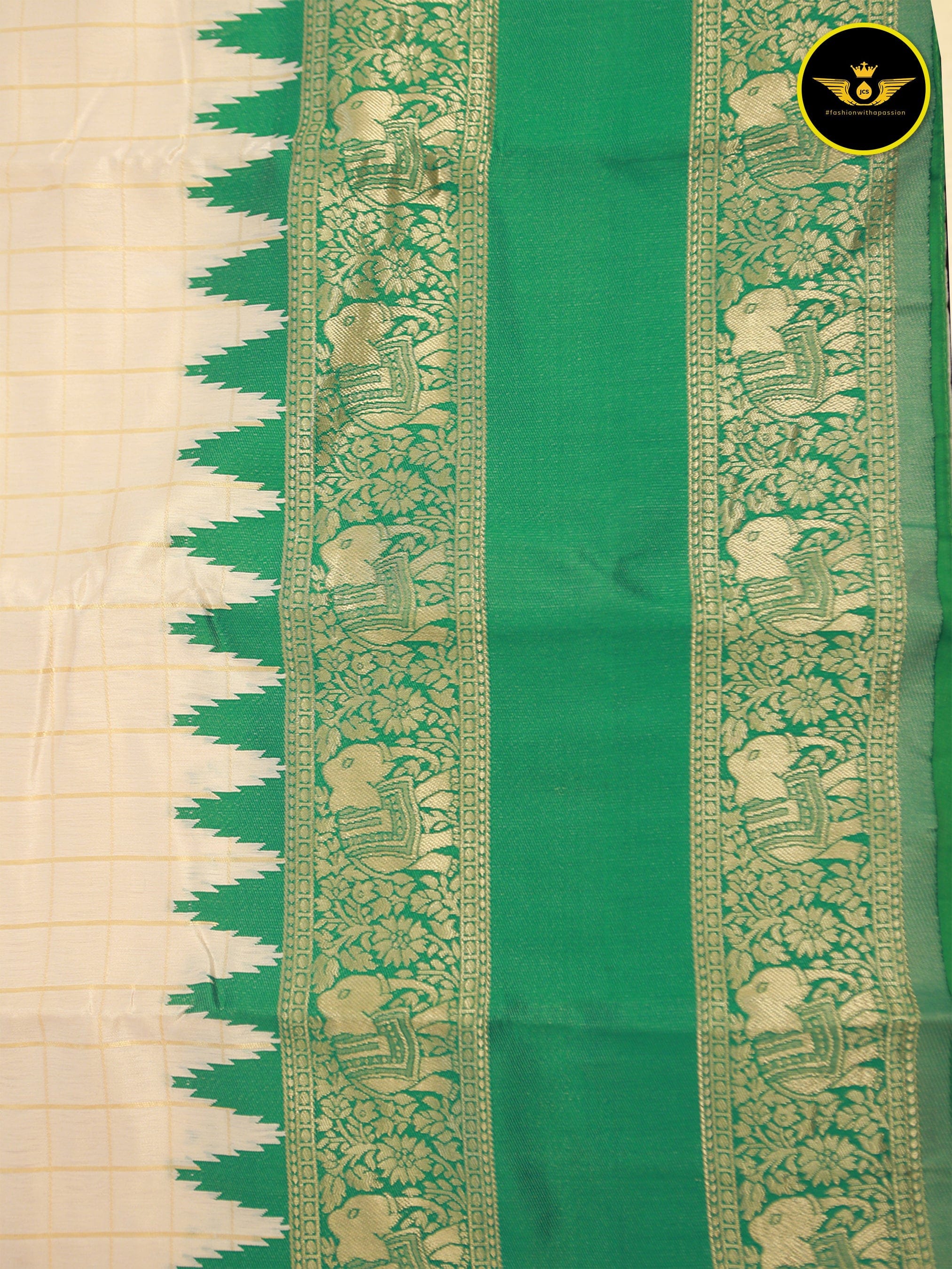 Semi Ikkat Saree With Gadwal Borders - A Fusion of Tradition & Trend Saree JCS Fashions