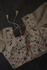 Premium Organza Silk Saree With Fully stitched Satin Bangalori Silk Blouse