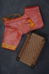 Luxurious Banarasi Soft Silk Saree with Kundan Work Detailing