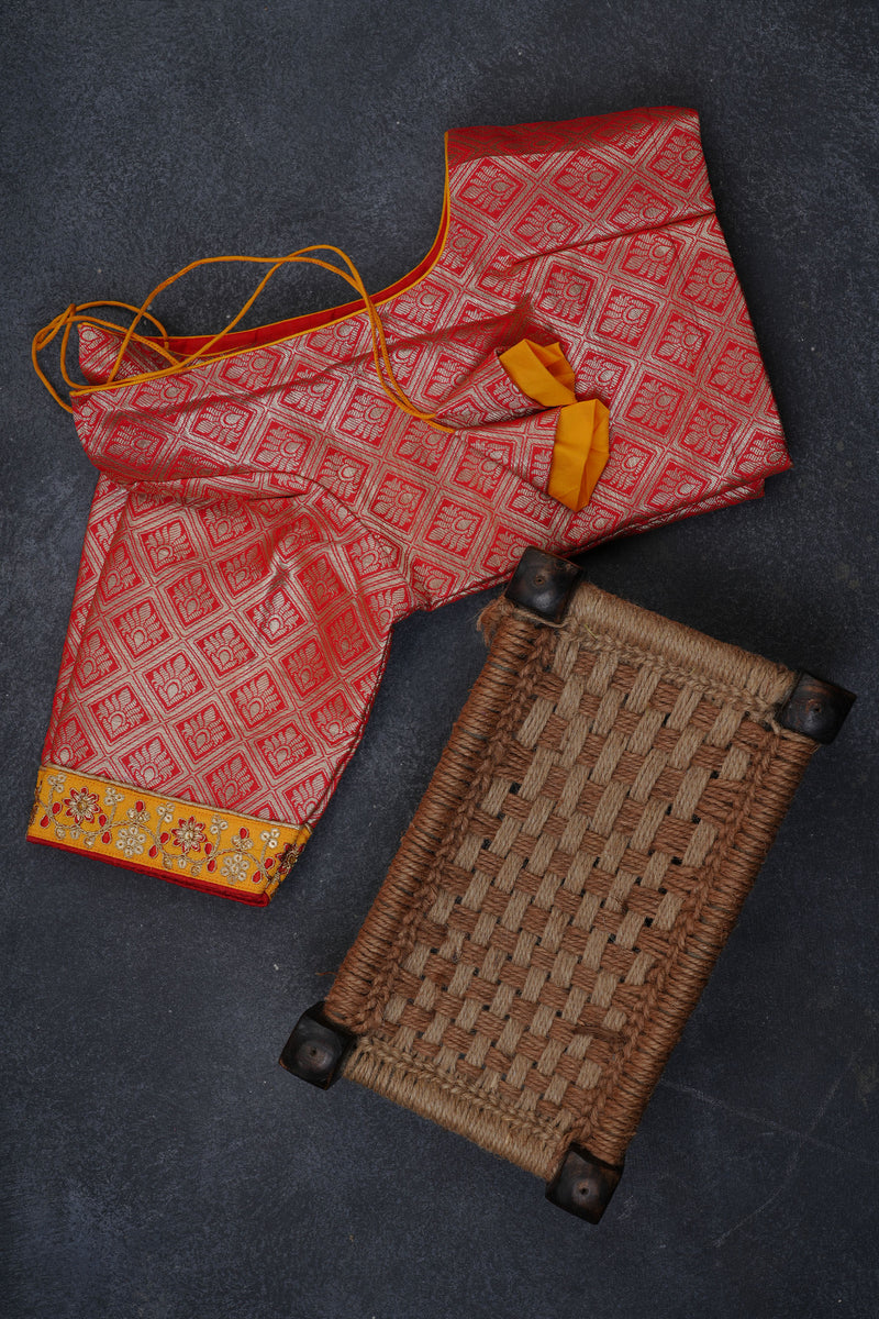 Luxurious Banarasi Soft Silk Saree with Kundan Work Detailing