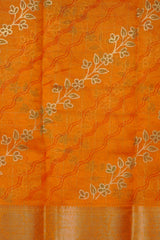 Kanchi Organza Saree with Beautiful Kanchi Border and Stitched Blouse