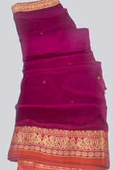 Elegant Pure Madurai Silk Saree with Rich Pallu & Running Blouse
