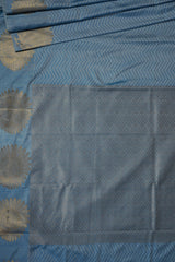 Embossed Kanchi Silk Saree: Peacock Zari Butta and Grand Pallu