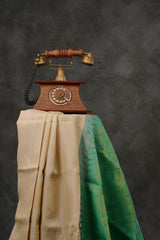 Pure Kanjivaram Soft Silk Saree with Butta Concept and Fully Stitched Blouse