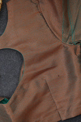 Radiant Banarasi Copper Soft Silk Saree with Designer Contrast Blouse