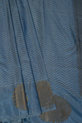 Embossed Kanchi Silk Saree: Peacock Zari Butta and Grand Pallu