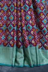 Traditional Elegance Kanchipuram Semi Silk Saree with Ikkat Design