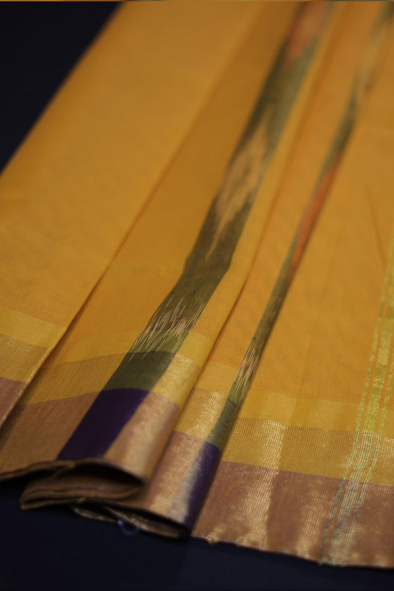 Pochampally Cotton Saree with Complimentary Blouse - Breezy Elegance