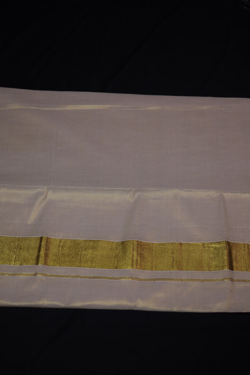 Traditional Kerala Cotton Dhoti, Veshti with gold Zari by JCSFashions - Elegance & Comfort