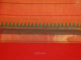 Kanchi Cotton Mustard Thread Line Saree with Zari Border Work