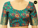 Full-weaved Banarasi Kathan Border Saree With Kathan Work Blouse