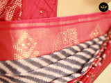 Patola Soft Silk Two Side Borders Saree With Contrast Blouse