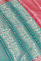 Antique Zari Borders & Contrasting Pallu: Semi Silk Saree