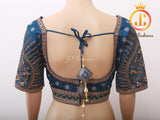 Sabyasachi Style Copper Jari Heavy Embroidery Work Blouse