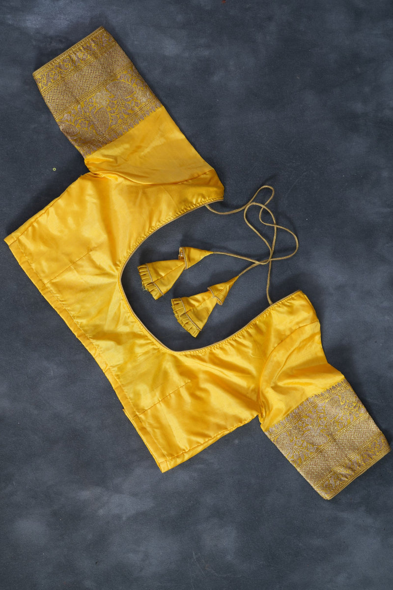 Elegant Handloom Banarasi Tussar Silk Saree - Antique Jari Work Accent